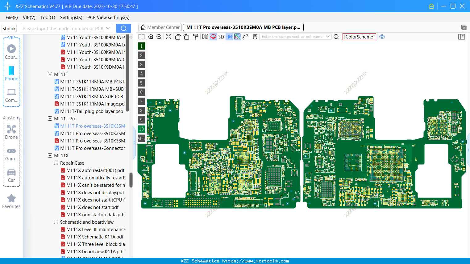 Xiaomi MI 11T Pro Overseas-3510K3SM0A MB PCB Layer
